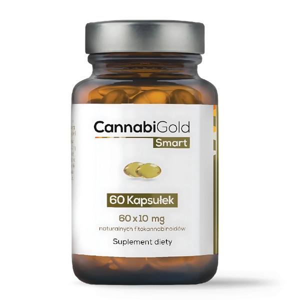 CannabiGold Smart 60 capsules – dietary supplement with hemp oil, 10 mg of natural phytocannabinoids per capsule