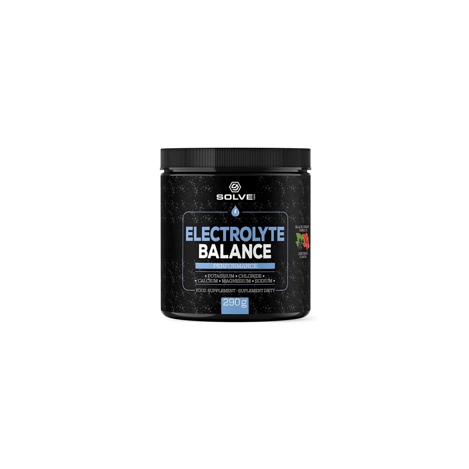 Electrolytes with potassium, magnesium, calcium, sodium, and chloride. Supports hydration, electrolyte balance, and performance