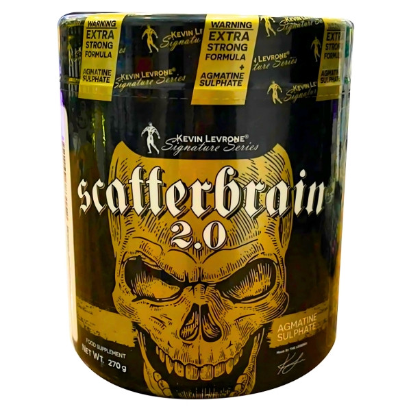 Kevin Levrone Scatterbrain 2.0 - Pre-Workout mit Agmatin, Koffein und Citrullin, Formel für Energie und Muskelpump, 270 g