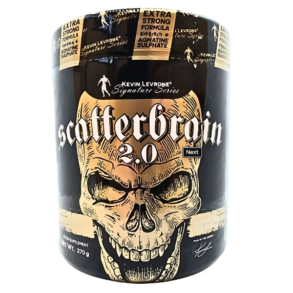 Kevin Levrone Scatterbrain 2.0 - Pre-Workout mit Agmatin, Koffein und Citrullin, Formel für Energie und Muskelpump, 270 g