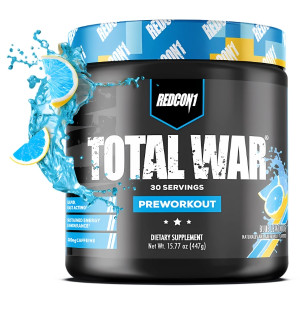 REDCON1 Total War Blue Lemonade – Pre-Workout-Supplement REDCON1 Total War Geschmack Blaue Limonade, 30 Portionen