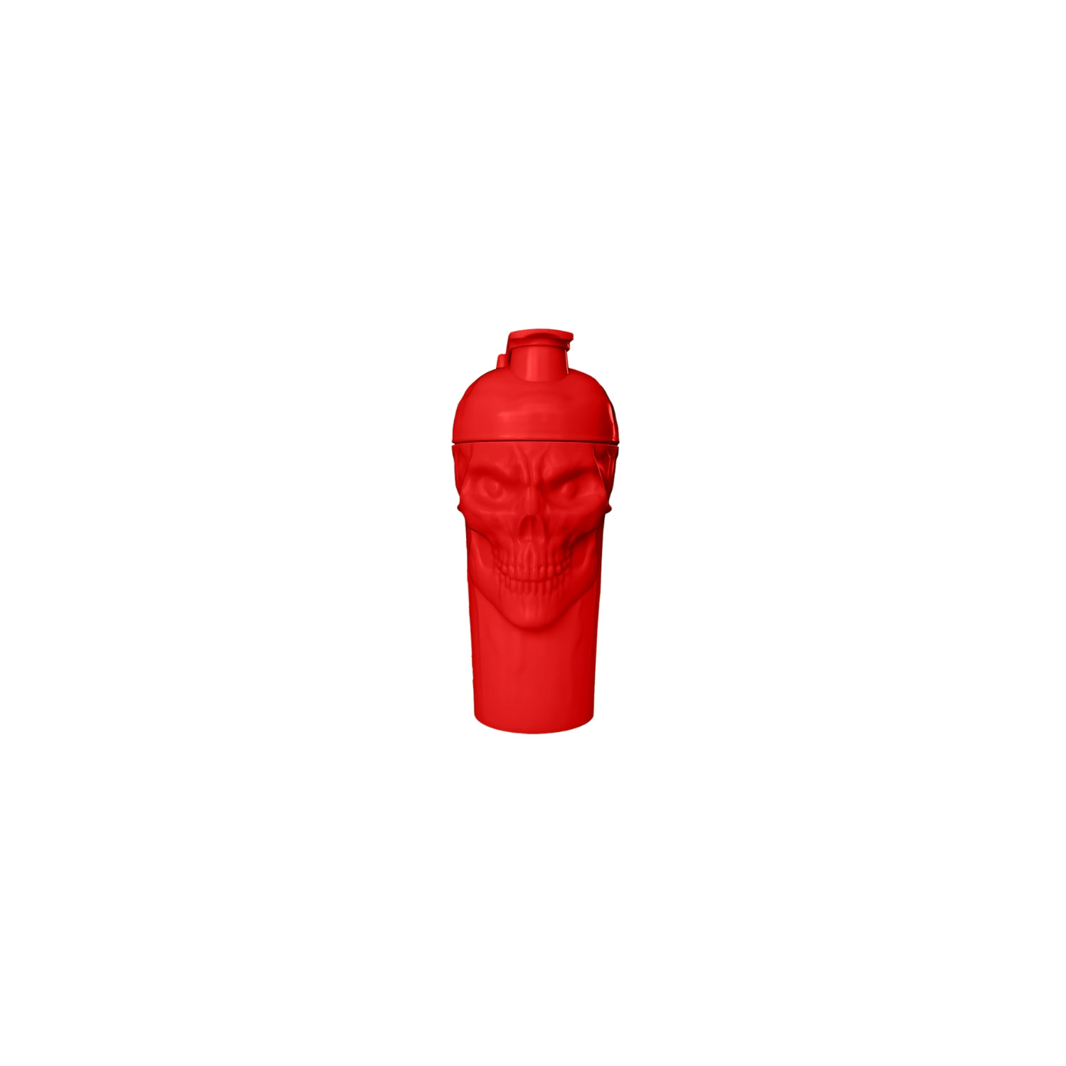 JNX The Curse Skull Shaker 700 ml rot – Trainingsshaker in Form eines Totenkopfes, robust, geräumig