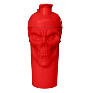 JNX The Curse Skull Shaker 700 ml czerwony – shaker treningowy w kształcie czaszki, trwały, pojemny, do przygotowywania odżywek