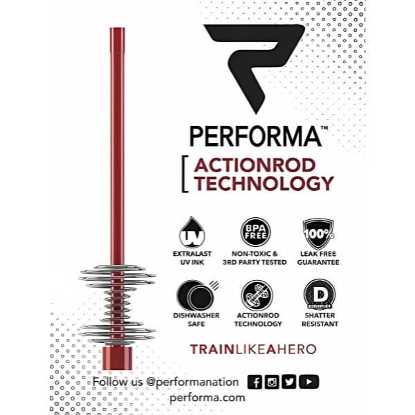 Performa Hero Series Marvel Shaker 800 ml Venom – technologia ActionRod, BPA free, odporność na pęknięcia, gwarancja szczelności