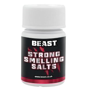 mocne sole trzeźwiące BEAST, smelling salts na siłownię, pobudzające sole zapachowe, strong ammonia salts powerlifting