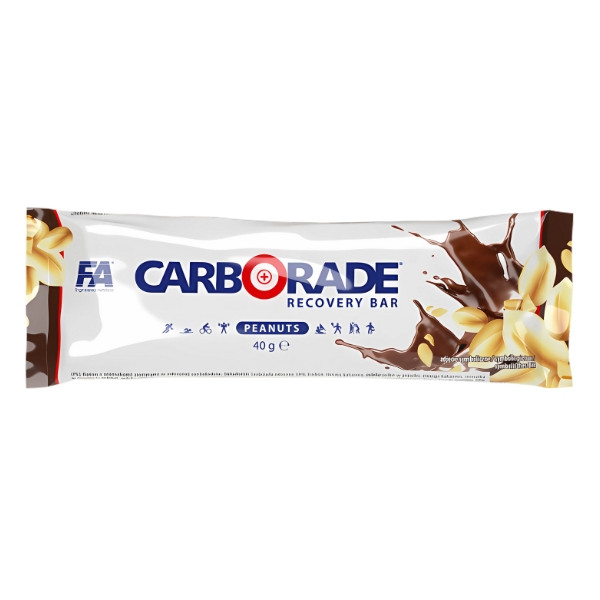 FA High Carbohydrate Bar CARBORADE Recovery Bar 40 g Chocolate-Nut – chocolate and nut bar packaging