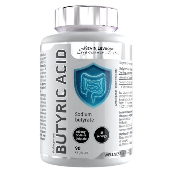 Levrone Wellness Series Buttersäure 90 Kapseln – mit Natriumbuttersäure, unterstützt die Darmfunktion, 600 mg