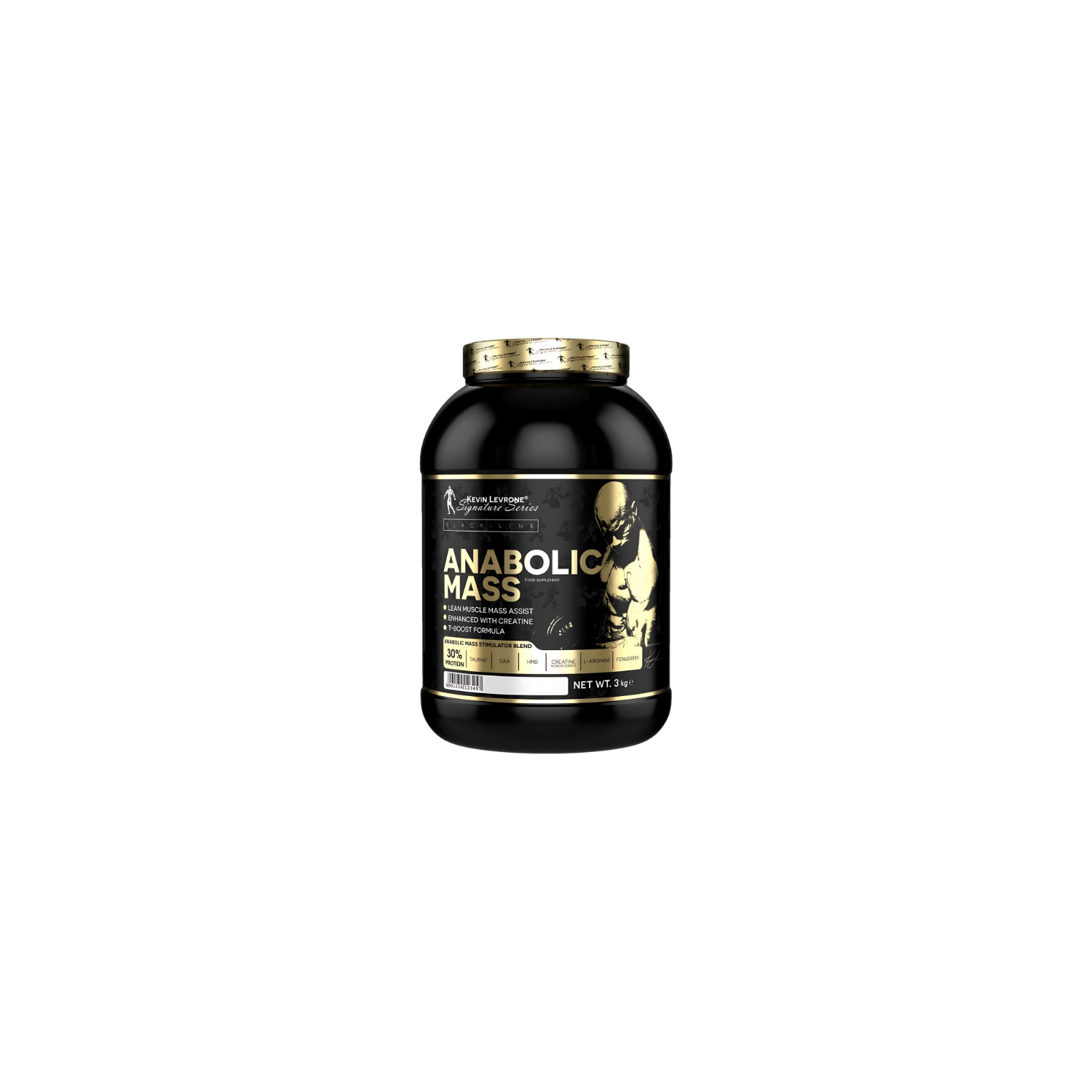 Kevin Levrone Anabolic Mass 3 kg – Nahrungsergänzungsmittel für Muskelmasse mit Kreatin, HMB, DAA und L-Arginin, 30 % Protein