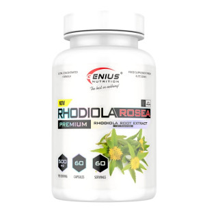 Genius Nutrition Rhodiola Rosea 500 mg – Nahrungsergänzungsmittel mit Rosenwurz-Extrakt, 60 Kapseln