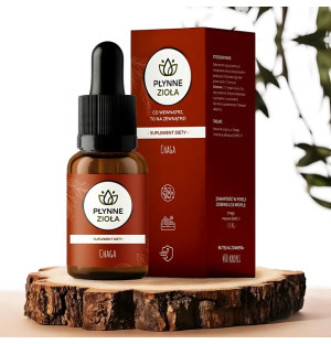 Flüssige Kräuter Chaga 15 ml –  Ölmazerat, Adaptogen, 400 Tropfen, natürlicher Extrakt aus dem Birkenpilz