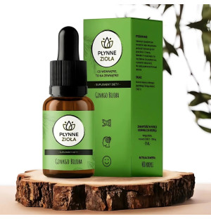 Natürliches Nahrungsergänzungsmittel Flüssige Kräuter Ginkgo Biloba 15 ml – Ölmazerat aus japanischem Ginkgo