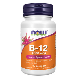 NOW Foods Vitamin B-12 1000 mcg 100 Tabletten unterstützt das Nervensystem, die Energieproduktion
