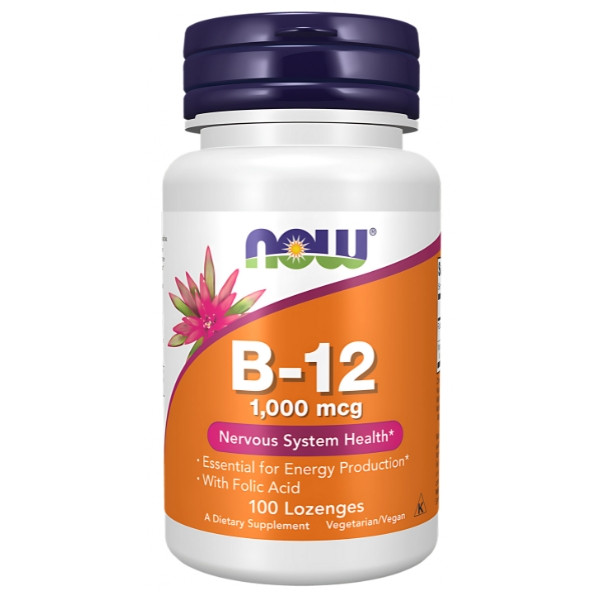NOW Foods Vitamin B-12 1000 mcg 100 Tabletten unterstützt das Nervensystem, die Energieproduktion