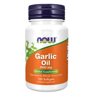 NOW Foods Garlic Oil 1500 mg 100 softgels natural garlic oil immune support cardiovascular system heart health