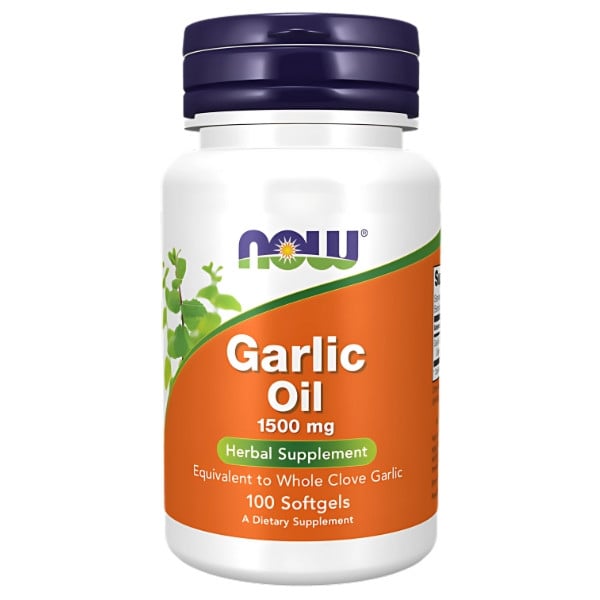 NOW Foods Garlic Oil 1500 mg 100 softgels natural garlic oil immune support cardiovascular system heart health