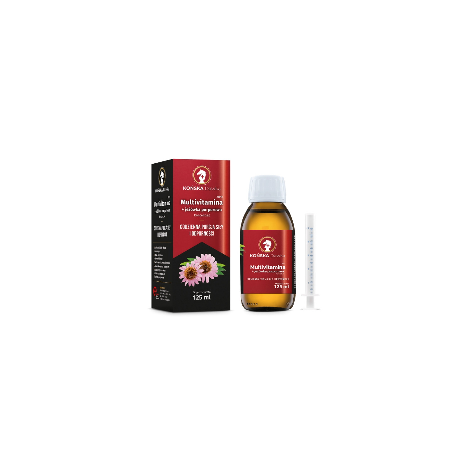 Horse Dose Multivitamin with purple coneflower 125 ml – immunity-boosting concentrate, daily dose of strength