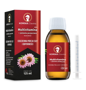 Horse Dose Multivitamin with purple coneflower 125 ml – immunity-boosting concentrate, daily dose of strength