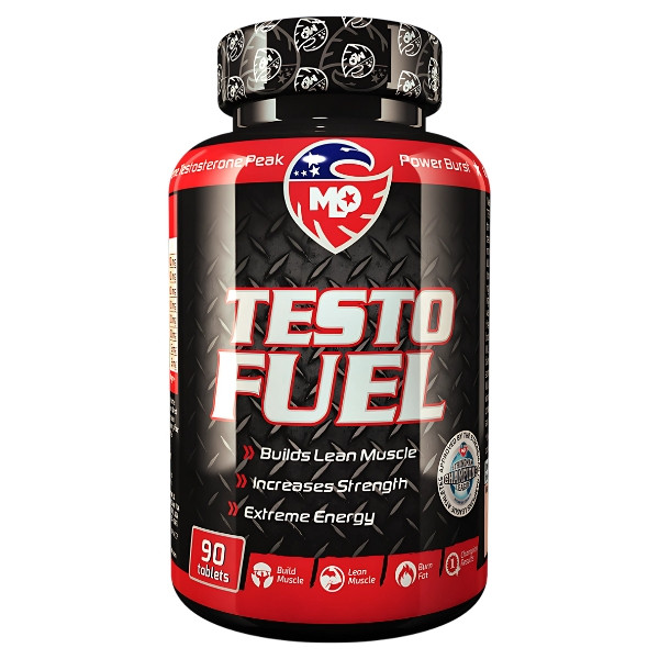 MLO Strong Testo Fuel 90 Tabletten Testosteron-Booster für Muskelmasse, Kraft und Energie Nahrungsergänzungsmittel