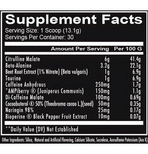 REDCON1 Total War – citrulline, beta-alanine, taurine, caffeine, theobromine
