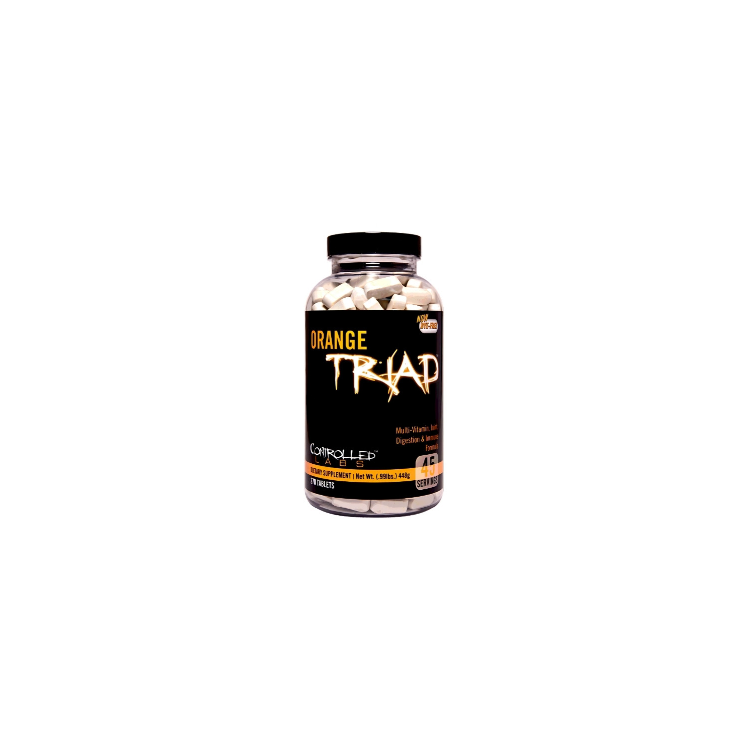 Controlled Labs Orange Triad 270 Tabletten – Multivitaminpräparat, unterstützt Gelenke, Verdauung und Immunsystem.