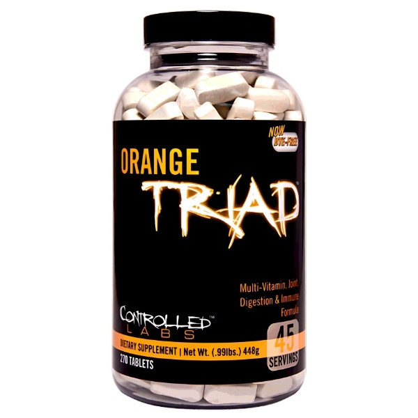 Controlled Labs Orange Triad 270 Tabletten – Multivitaminpräparat, unterstützt Gelenke, Verdauung und Immunsystem.