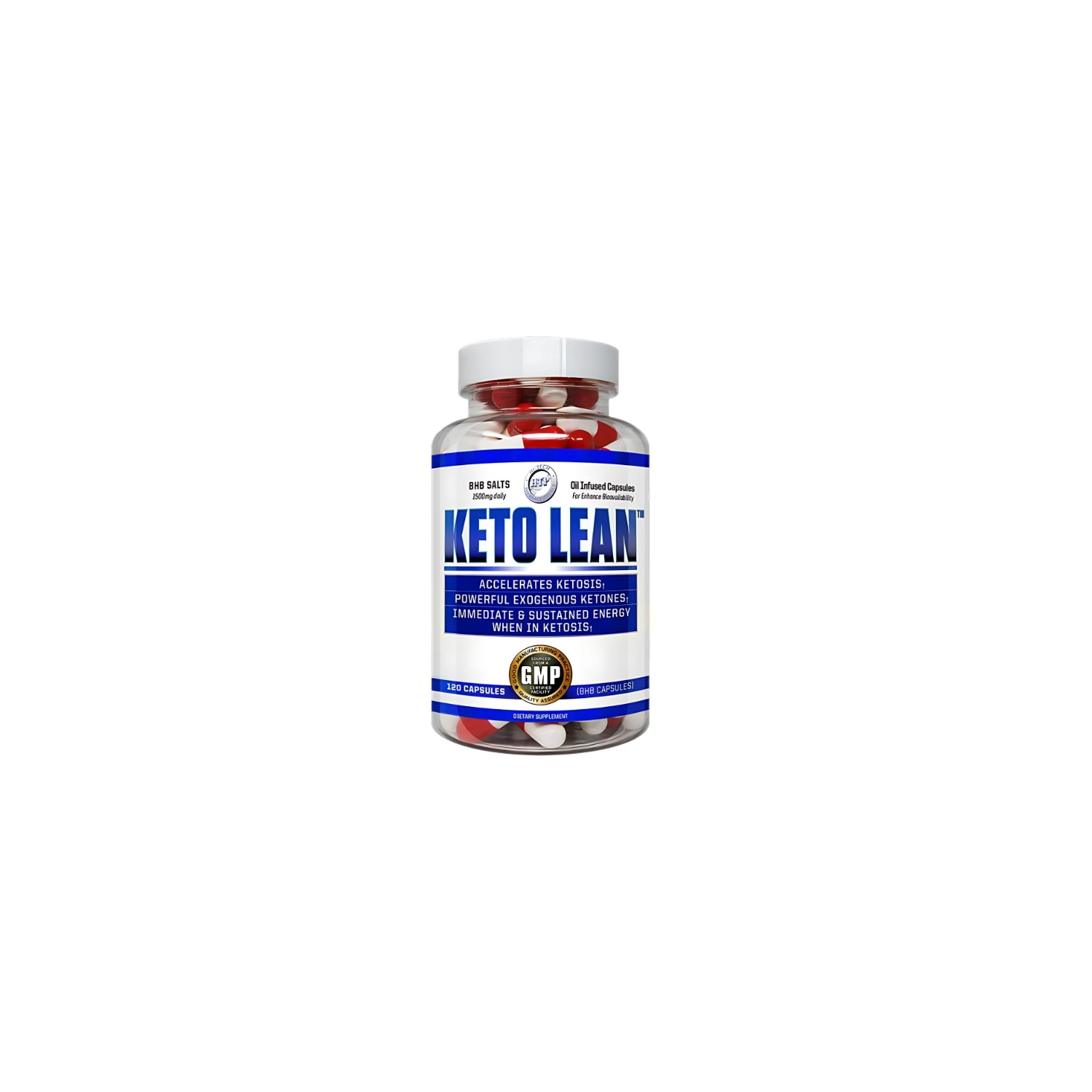 Hi-Tech Pharma Keto Lean 120 capsules – a dietary supplement supporting ketosis, containing BHB salts, L-carnitine