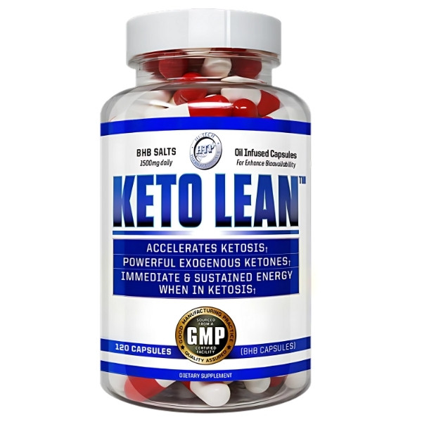 Hi-Tech Pharma Keto Lean 120 capsules – a dietary supplement supporting ketosis, containing BHB salts, L-carnitine