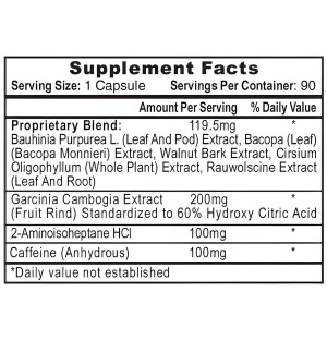 Hi-Tech Pharma HydroxyElite – Fettverbrenner mit Garcinia Cambogia, Koffein und Bacopa. Wirksame Unterstützung