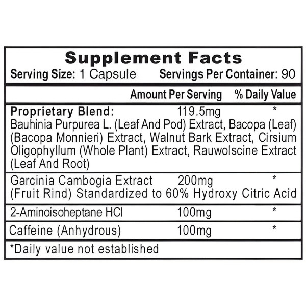 Hi-Tech Pharma HydroxyElite – Fettverbrenner mit Garcinia Cambogia, Koffein und Bacopa. Wirksame Unterstützung