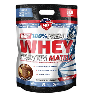 MLO Hard Body Whey Protein Matrix Chocolate 2270 g – whey protein, 24 g of protein per serving