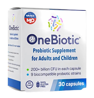 MLO OneBiotic 30 capsules – probiotic for adults and children, 200 billion CFU, 9 bacterial strains, supports intestinal flora