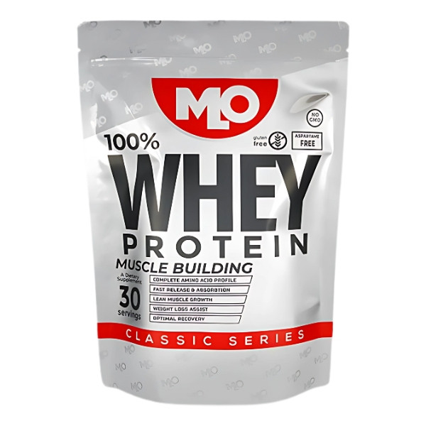 MLO Classic 100% Whey Protein 907g – protein supplement for muscle mass, fast absorption