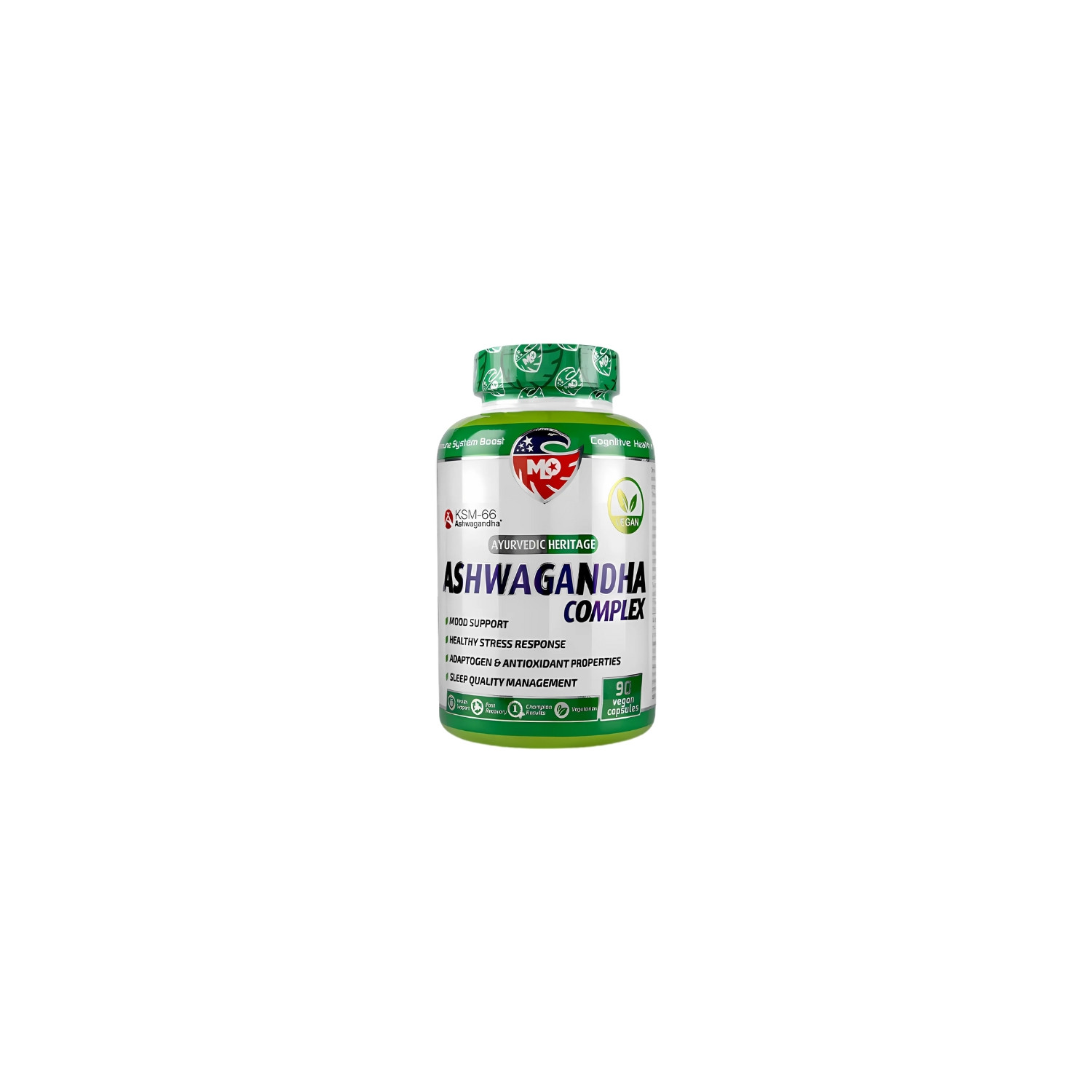 MLO Ashwagandha Complex KSM-66 90 kapsułek – adaptogen, wsparcie nastroju, redukcja stresu, poprawa jakości snu