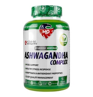 MLO Ashwagandha Complex KSM-66 90 kapsułek – adaptogen, wsparcie nastroju, redukcja stresu, poprawa jakości snu