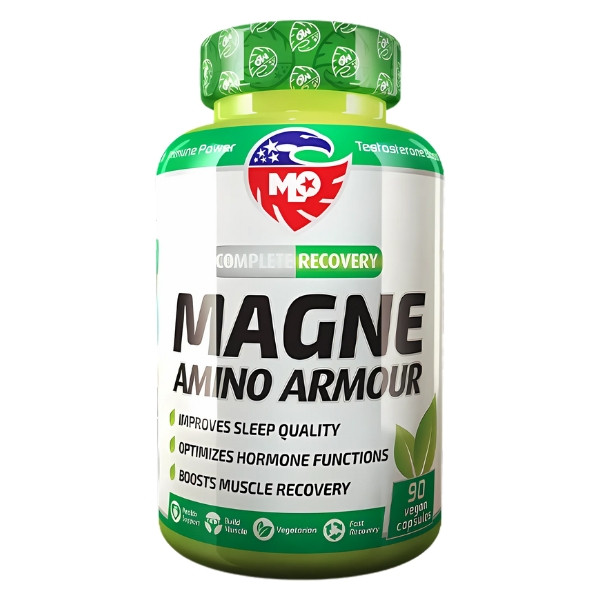 : MLO Magne Amino Armour 90 Kapseln – Nahrungsergänzungsmittel mit Zink, Magnesium, Vitamin B6 und L-Theanin
