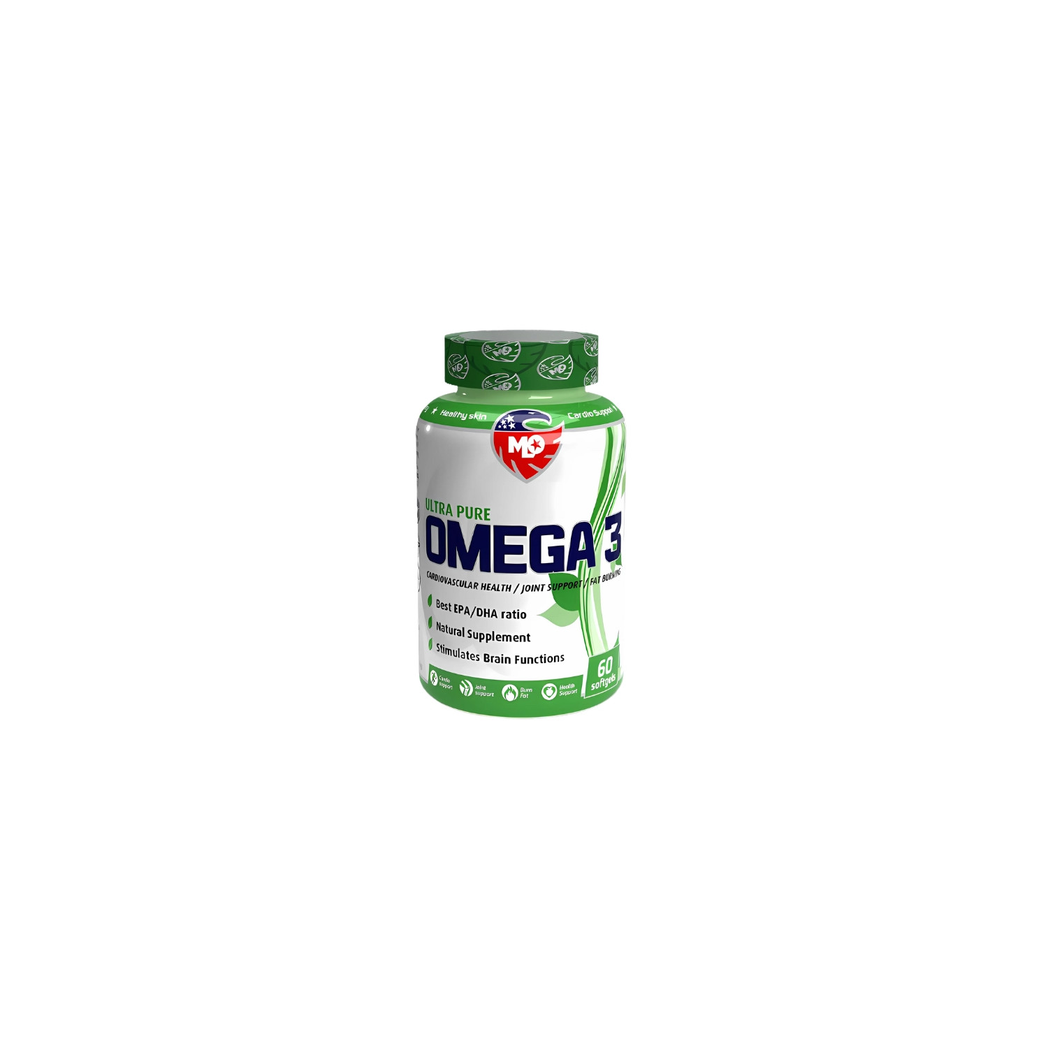 MLO Omega 3 Ultra Pure 60 kapsułek softgel zdrowe serce mózg stawy EPA DHA suplement diety