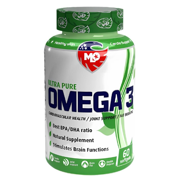 MLO Omega 3 Ultra Pure 60 softgel capsules healthy heart brain joints EPA DHA dietary supplement