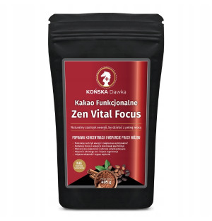 Kakao funkcjonalne Zen Vital Focus Końska Dawka 405 g – naturalna energia, koncentracja, adaptogeny, wsparcie pracy mózgu