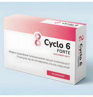 Cyclo 6 Forte Nahrungsergänzungsmittel 45 Kapseln – Unterstützung der Blutgefäße, Verringerung von Müdigkeit, Diosmin