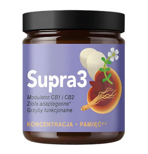 Supra3 Konzentration Gedächtnis Nahrungsergänzungsmittel Adaptogene Pilze Lion’s Mane Reishi Pflanzenextrakte 35 g