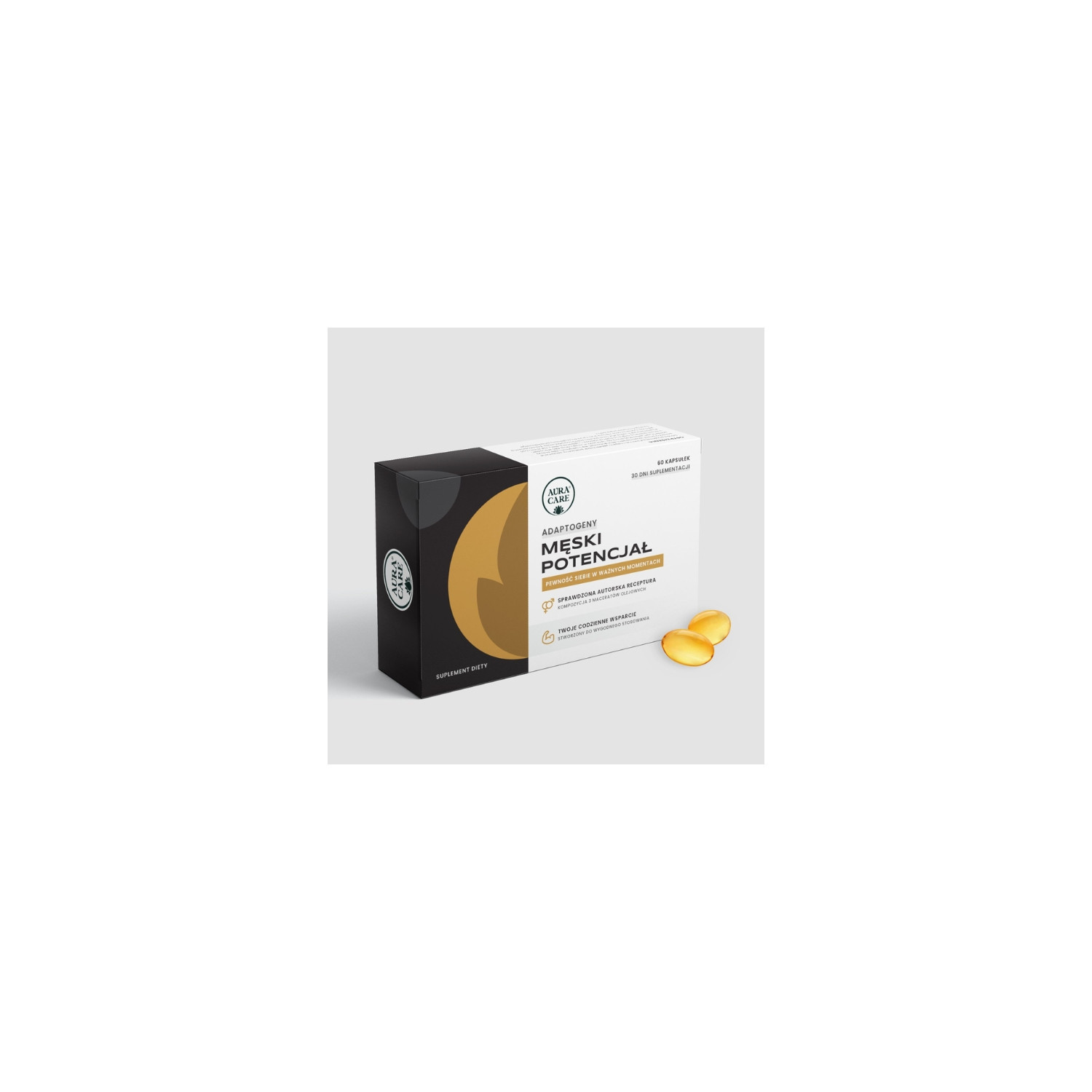Aura Care Männliche Potenz Adaptogene 60 Kapseln – Unterstützung für Potenz, Energie, Selbstvertrauen und Vitalität bei Männern