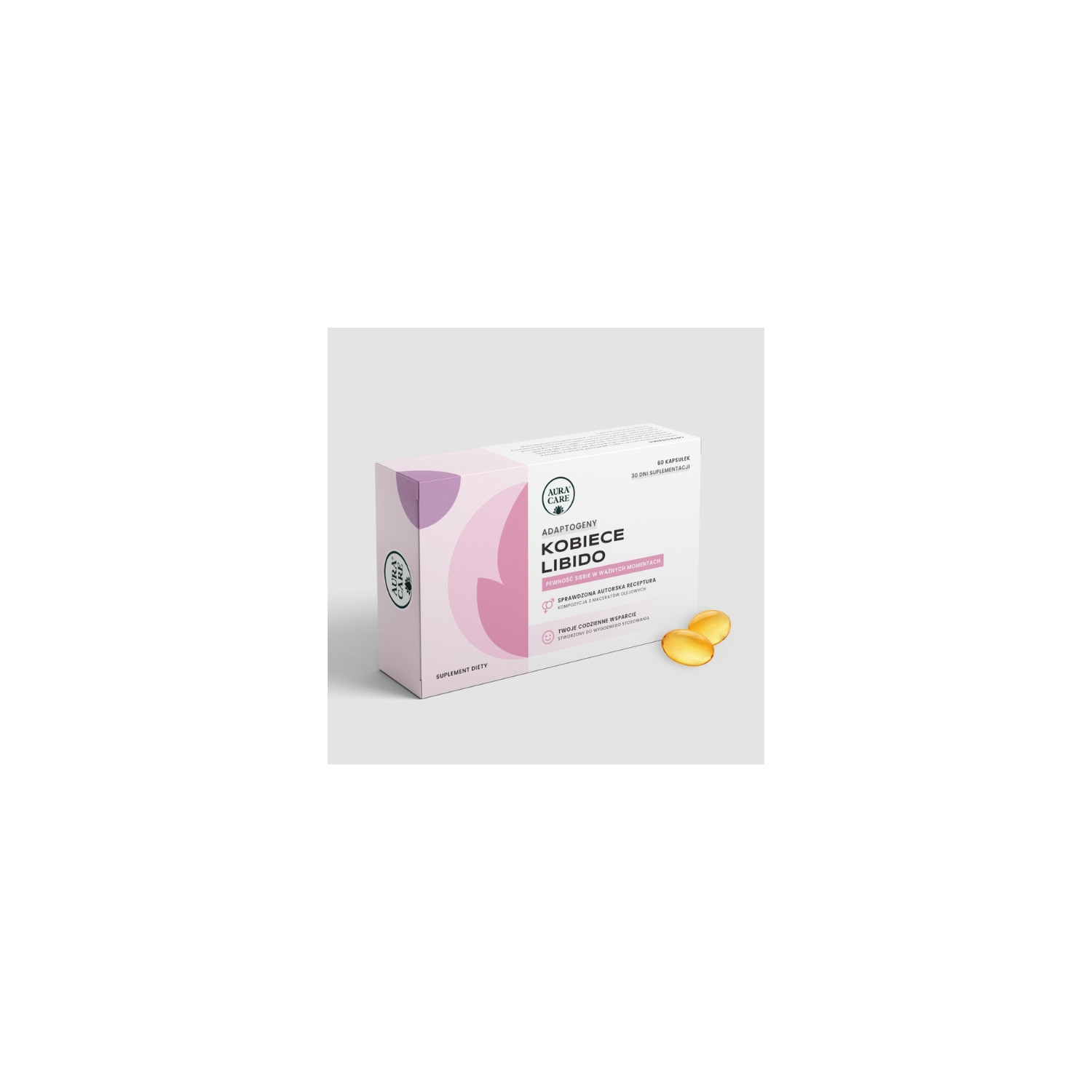 Aura Care Kobiece Libido 60 Kapseln – Adaptogene zur Unterstützung des Selbstbewusstseins und des hormonellen Gleichgewichts