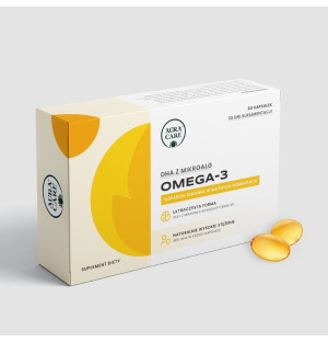 Aura Care Omega-3 DHA aus Mikroalgen 60 Kapseln – Nahrungsergänzungsmittel zur Unterstützung der Gesundheit von Herz