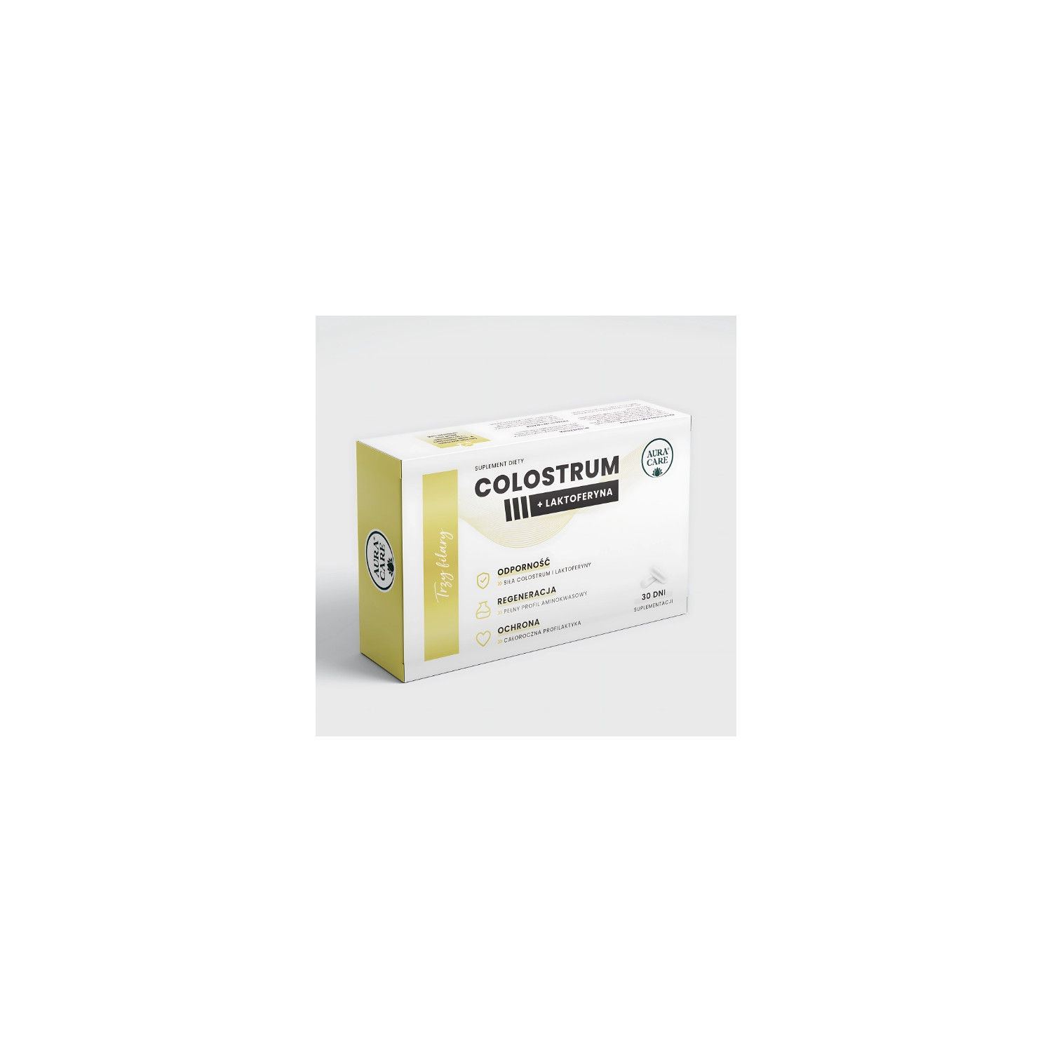 Aura Care Colostrum + Lactoferrin 30 Kapseln – Immunität, Regeneration, Schutz des Körpers, natürliche Unterstützung