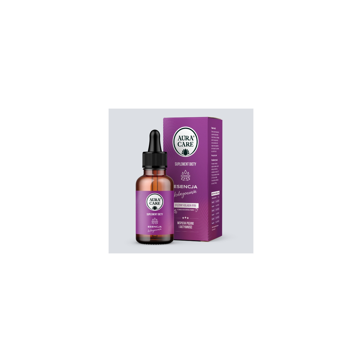 Aura Care Collagen Essence 50 ml – fish collagen, B vitamins, skin, hair and nail support, regeneration