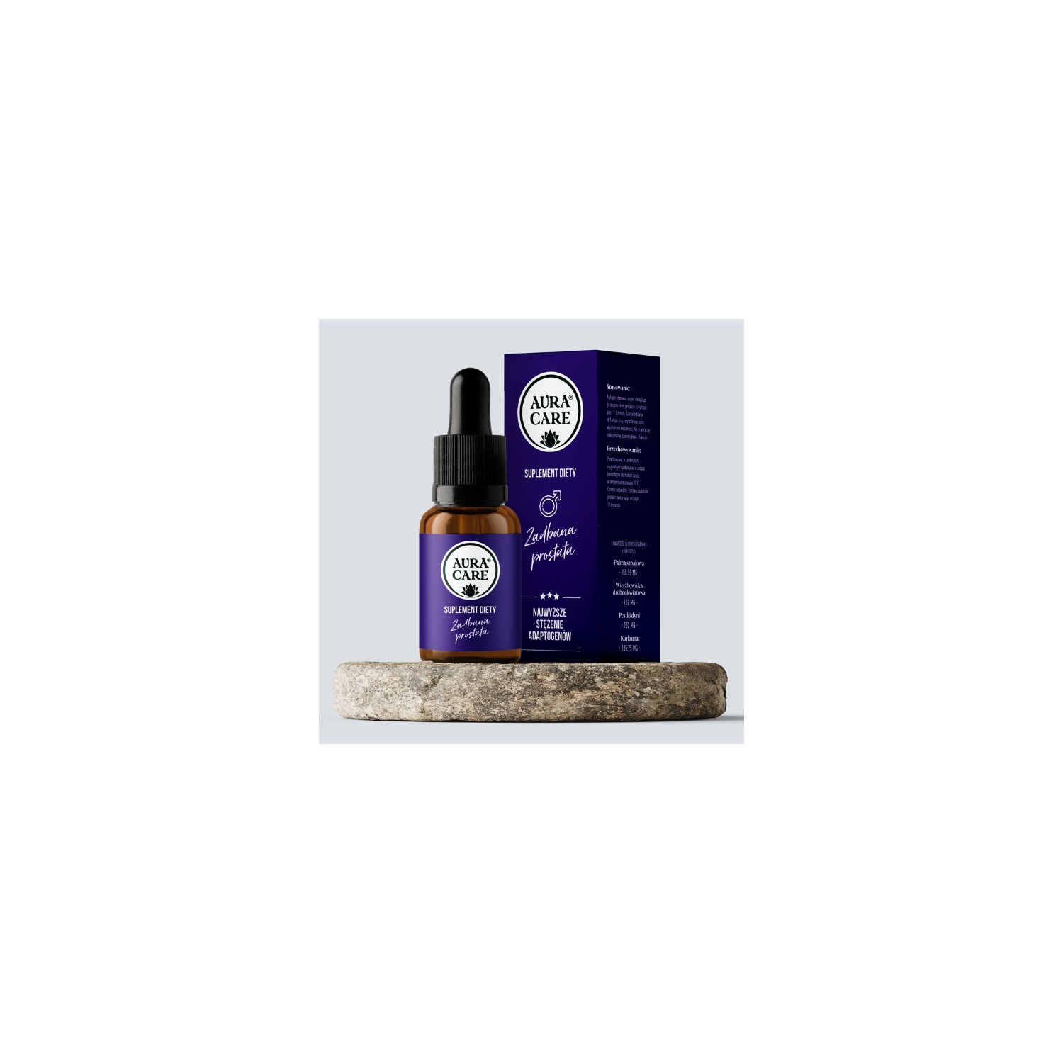 Aura Care Well-Cared-For Prostate dietary supplement adaptogens saw palmetto pumpkin seeds turmeric