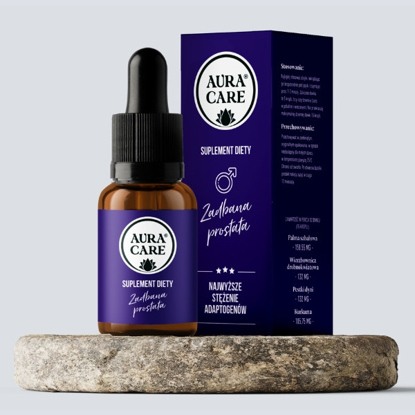 Aura Care Zadbana Prostata suplement diety adaptogeny palma sabalowa pestki dyni kurkuma