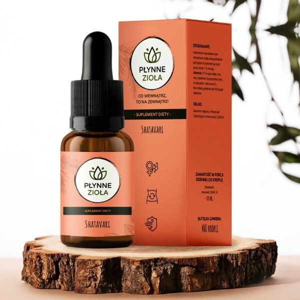 Aura Care Flüssige Kräuter Shatavari 15 ml – Nahrungsergänzungsmittel zur Unterstützung des Hormonhaushalts