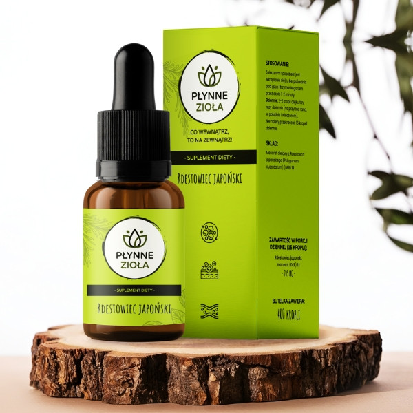 Liquid Herbs Japanese Knotweed 15 ml, dietary supplement in drops, supports immunity, heart, brain, and sugar metabolism