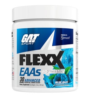 GAT Sport FLEXX EAAs Blue Razz – essentielle Aminosäuren mit Elektrolyten, Flüssigkeitszufuhr, Regeneration